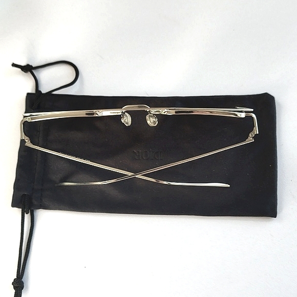DIOR Reflective Palladium White/grey Silver Metal Framed Sunglasses/Dust Bags - Picture 12 of 12